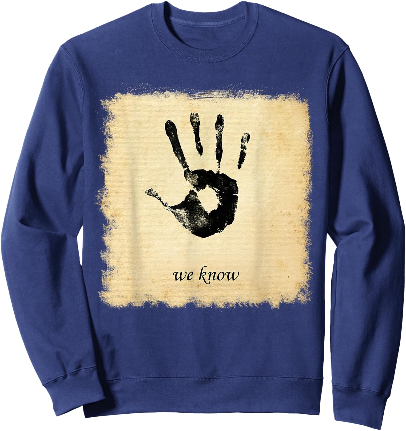 Dark Brotherhoods We Know Hand Sweatshirt - Sweatshirt | Navy