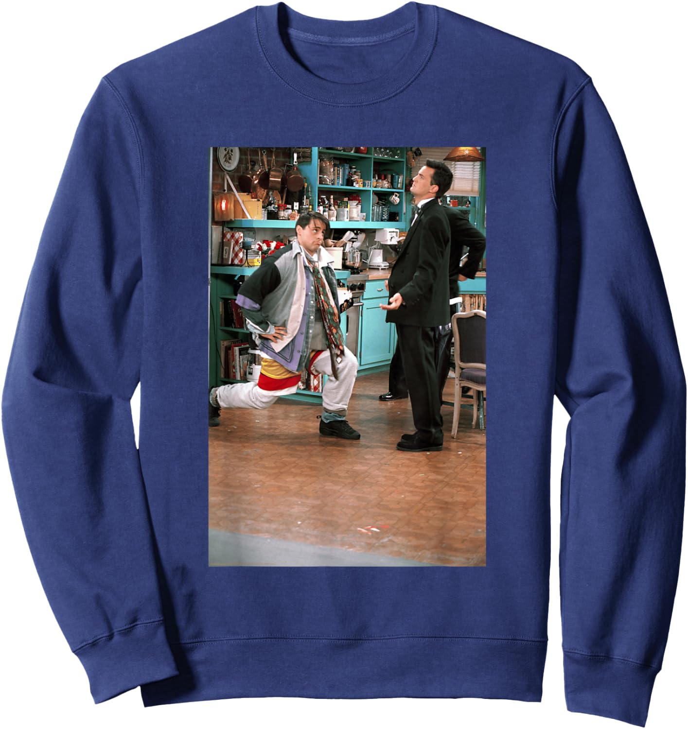 Friends Joey on One Knee with Chandler Photo TV Show Sweatshirt - Sweatshirt | Navy