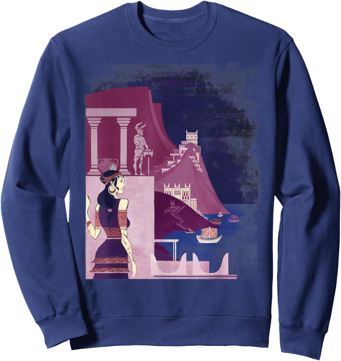 Ancient Minoan Civilization - Mediterranean History Sweatshirt - Sweatshirt | Navy