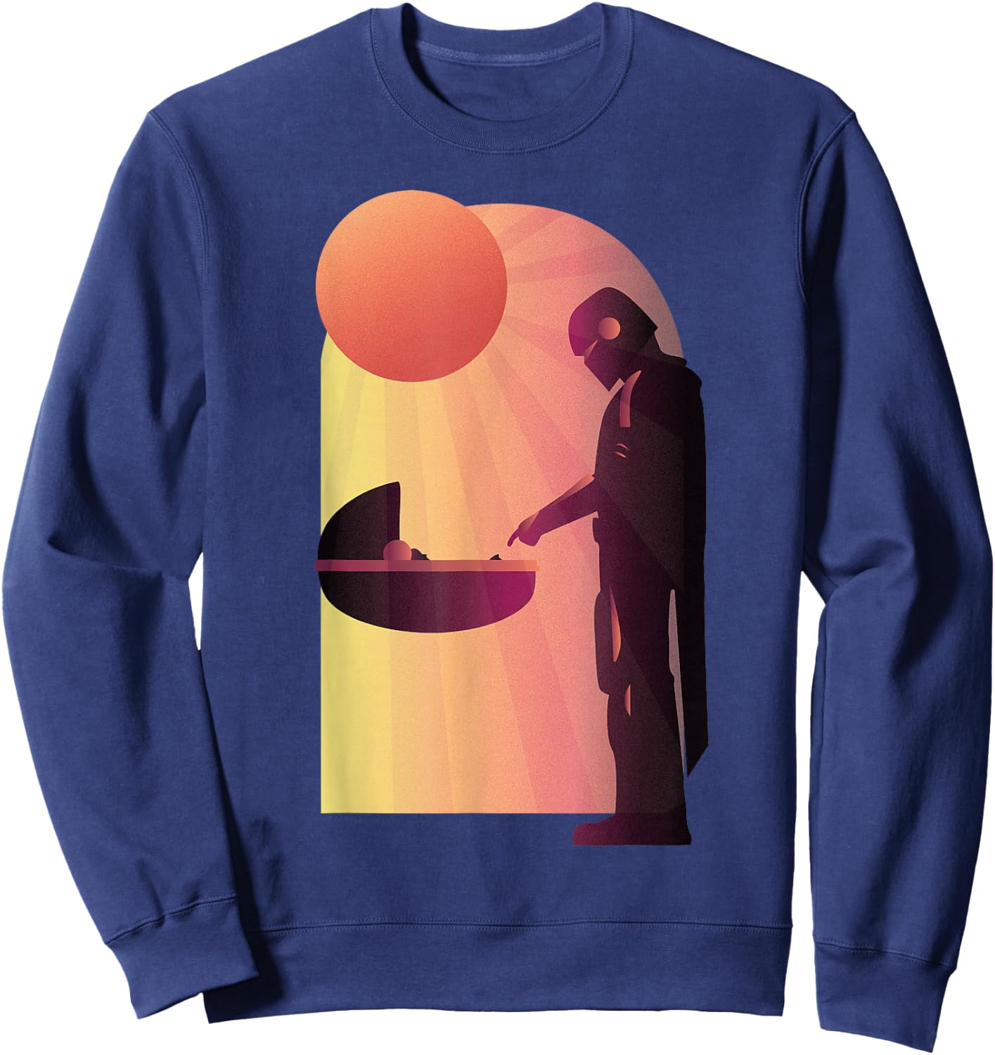 Star Wars The Mandalorian The Child Discovery Silhouette Sweatshirt - Sweatshirt | Navy