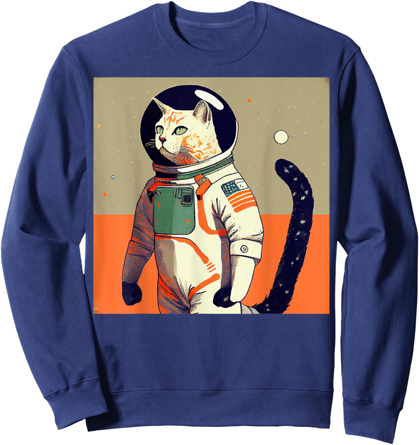 Cat Astronaut War Women Kids Sweatshirt - Sweatshirt | Navy