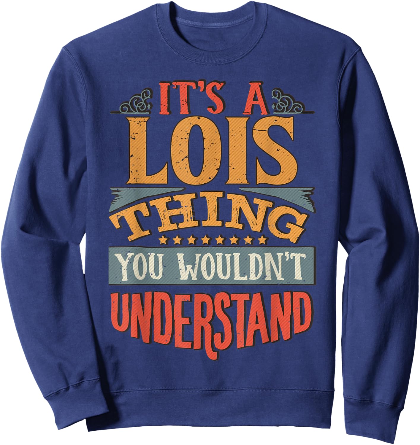 Lois Name Sweatshirt - Sweatshirt | Navy