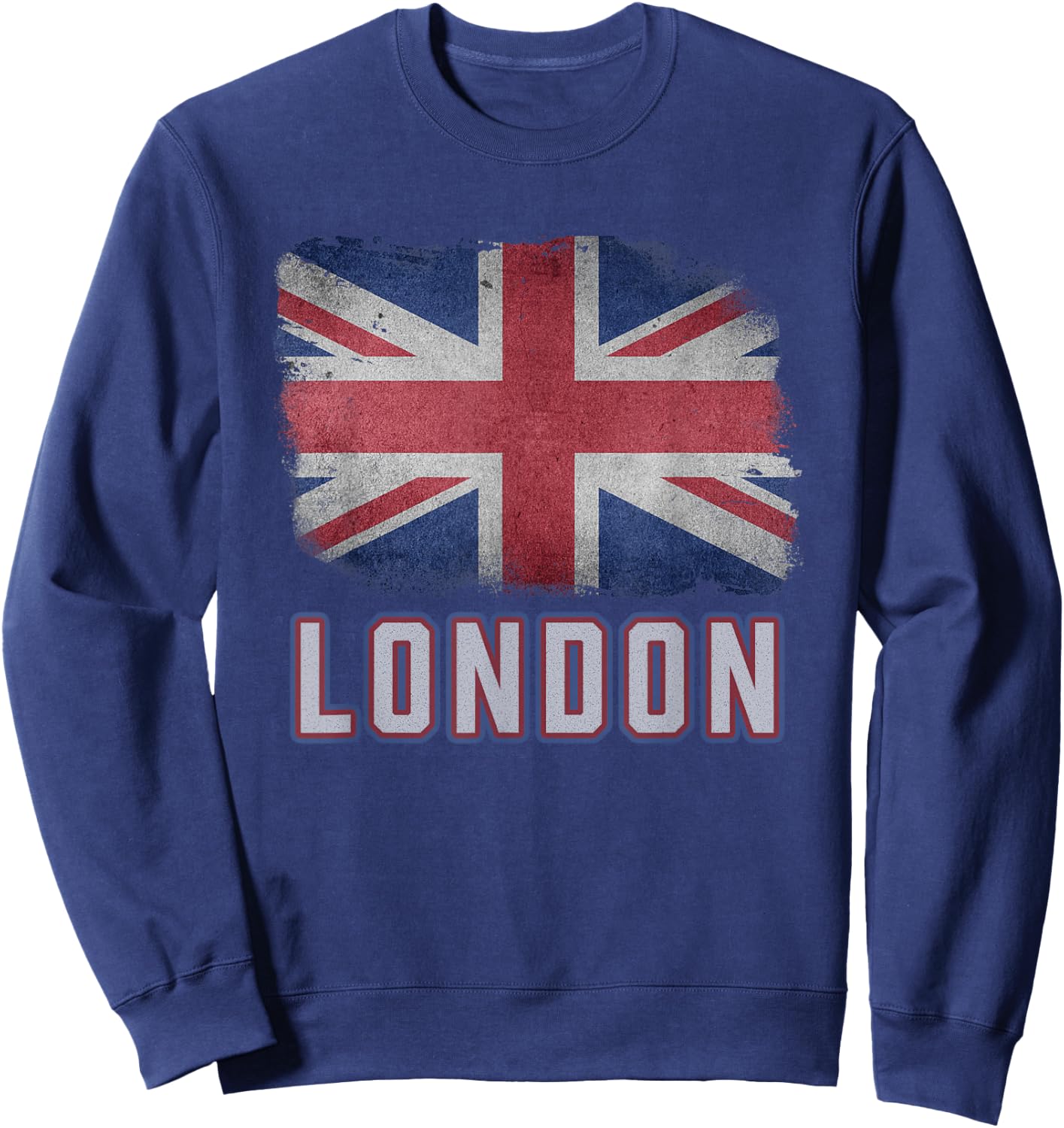 London United Kingdom British Flag Vintage UK Souvenir Sweatshirt - Sweatshirt | Navy