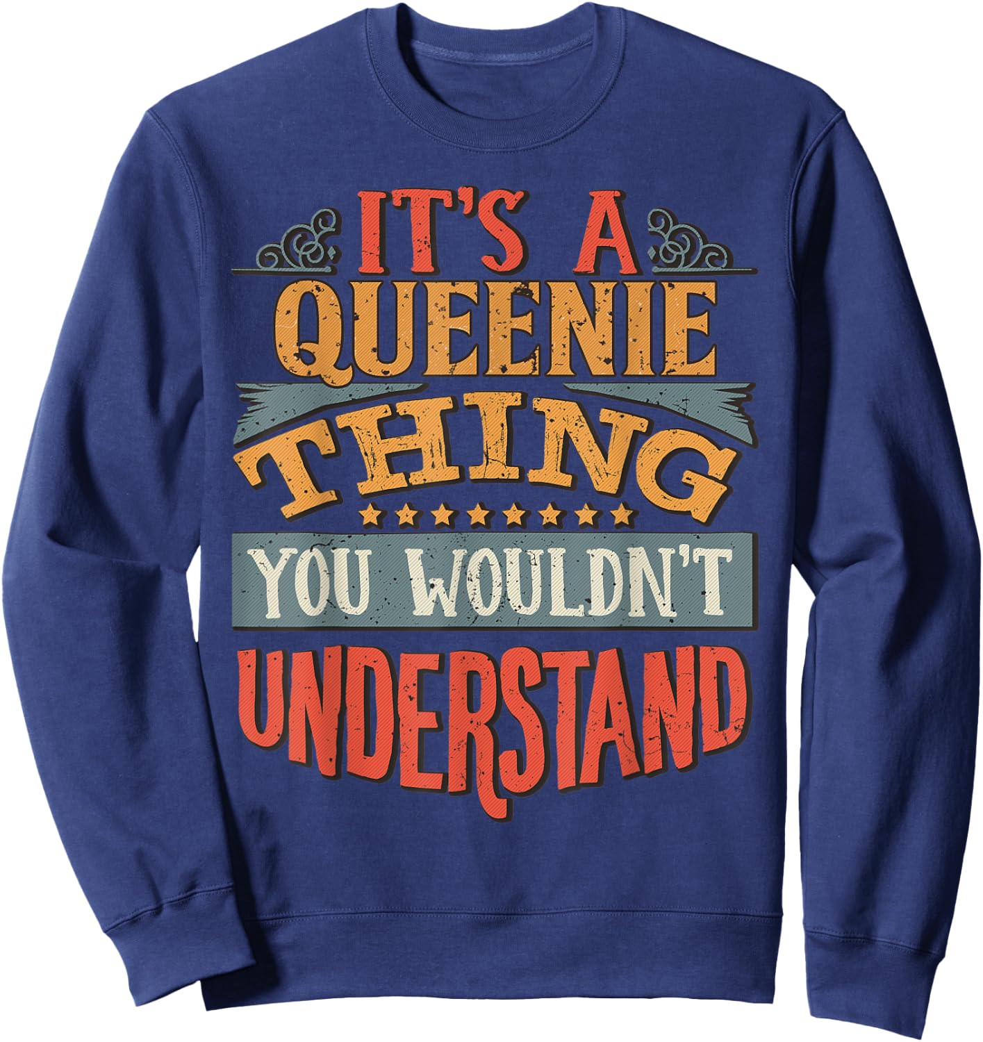 Queenie Name Sweatshirt - Sweatshirt | Navy