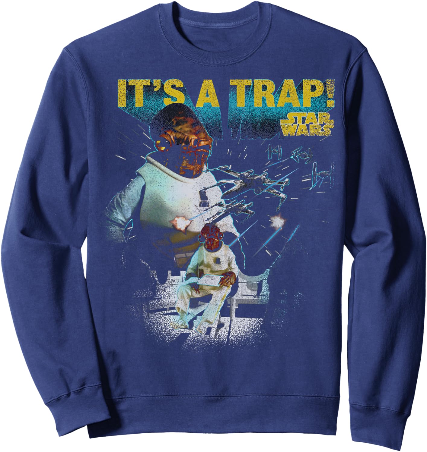 Star Wars Admiral Ackbar It's A Trap Sweatshirt - Sweatshirt | Navy