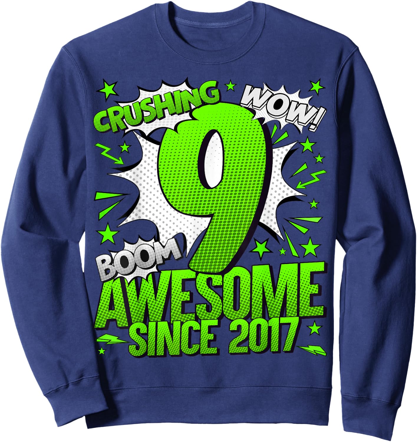 9 Year Old Gifts for Boys 9th Birthday Boy 9 Year Old Boy Sweatshirt - Sweatshirt | Navy