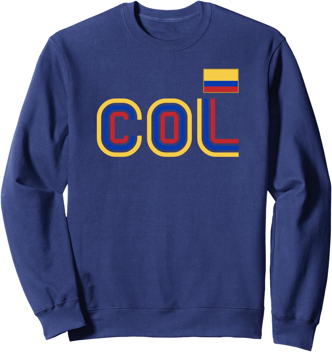 Colombia Flag Retro International Country Colombian Pride Sweatshirt - Sweatshirt | Navy