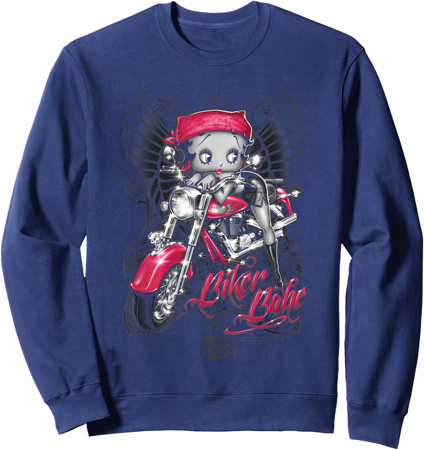 Betty Boop Biker Babe Sweatshirt - Sweatshirt | Navy