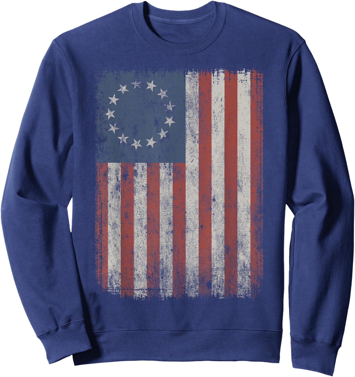 Vintage Betsy Ross Flag Sweatshirt - Sweatshirt | Navy