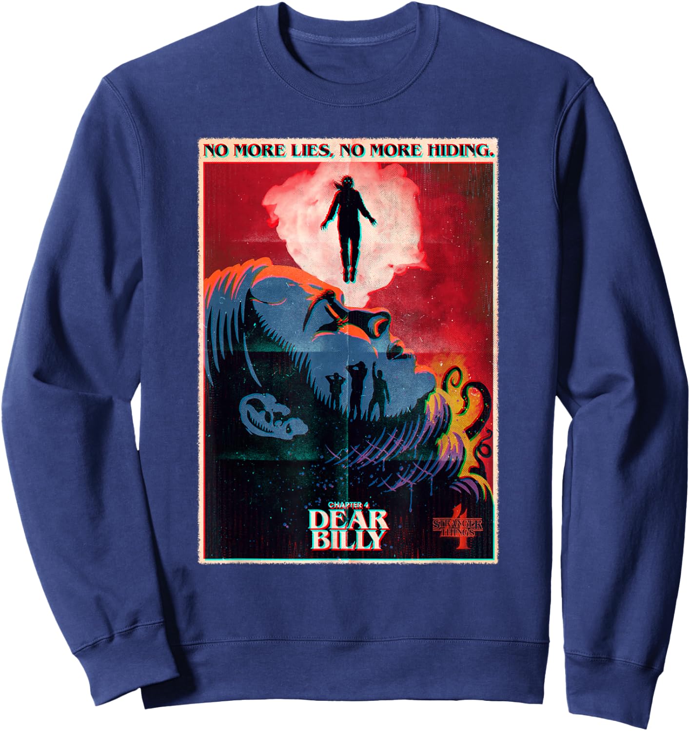 Stranger Things 4 Chapter 4: Dear Billy Max Poster Sweatshirt - Sweatshirt | Navy