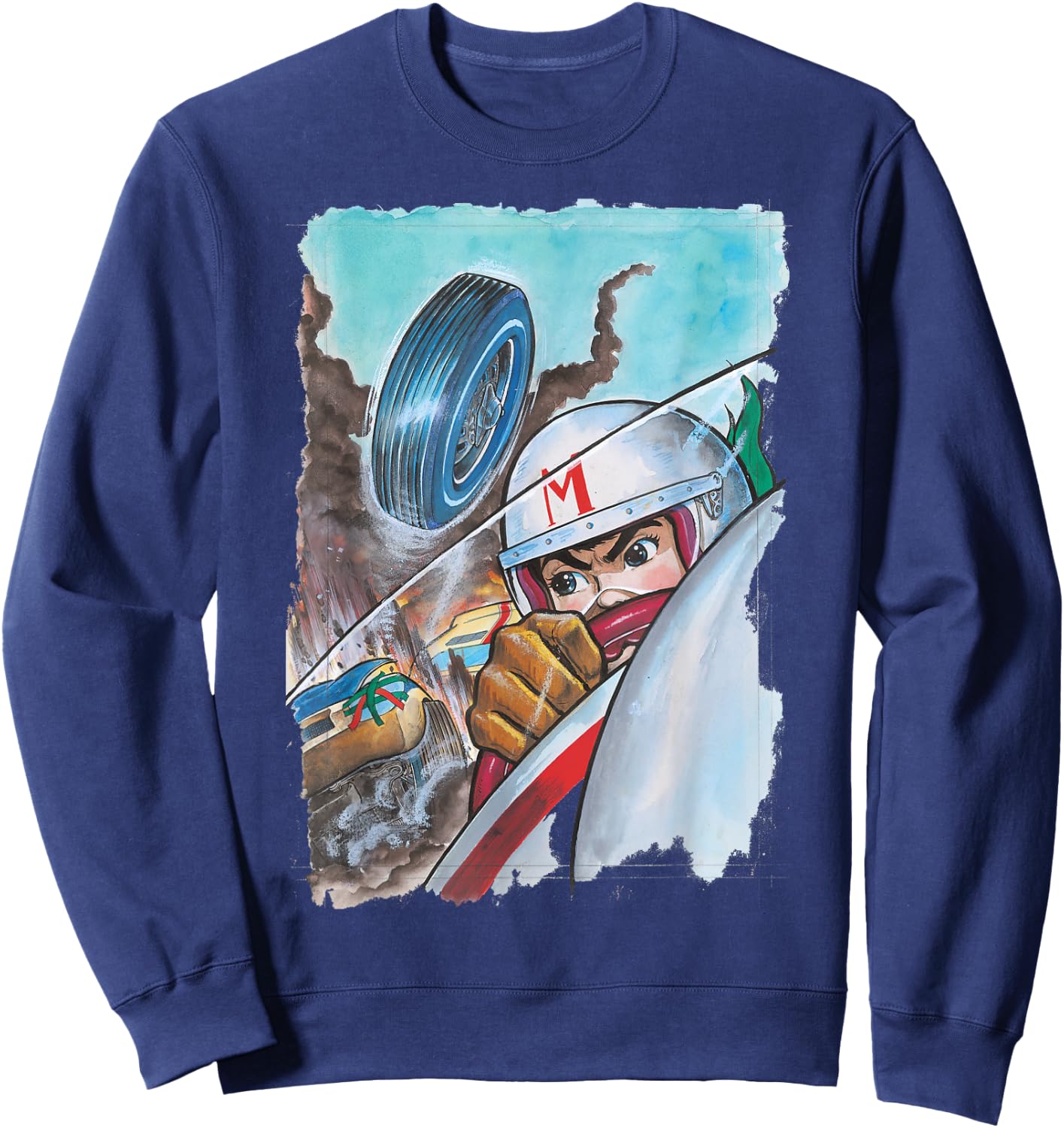 Manga Speed Racer Crash Sweatshirt - Sweatshirt | Navy