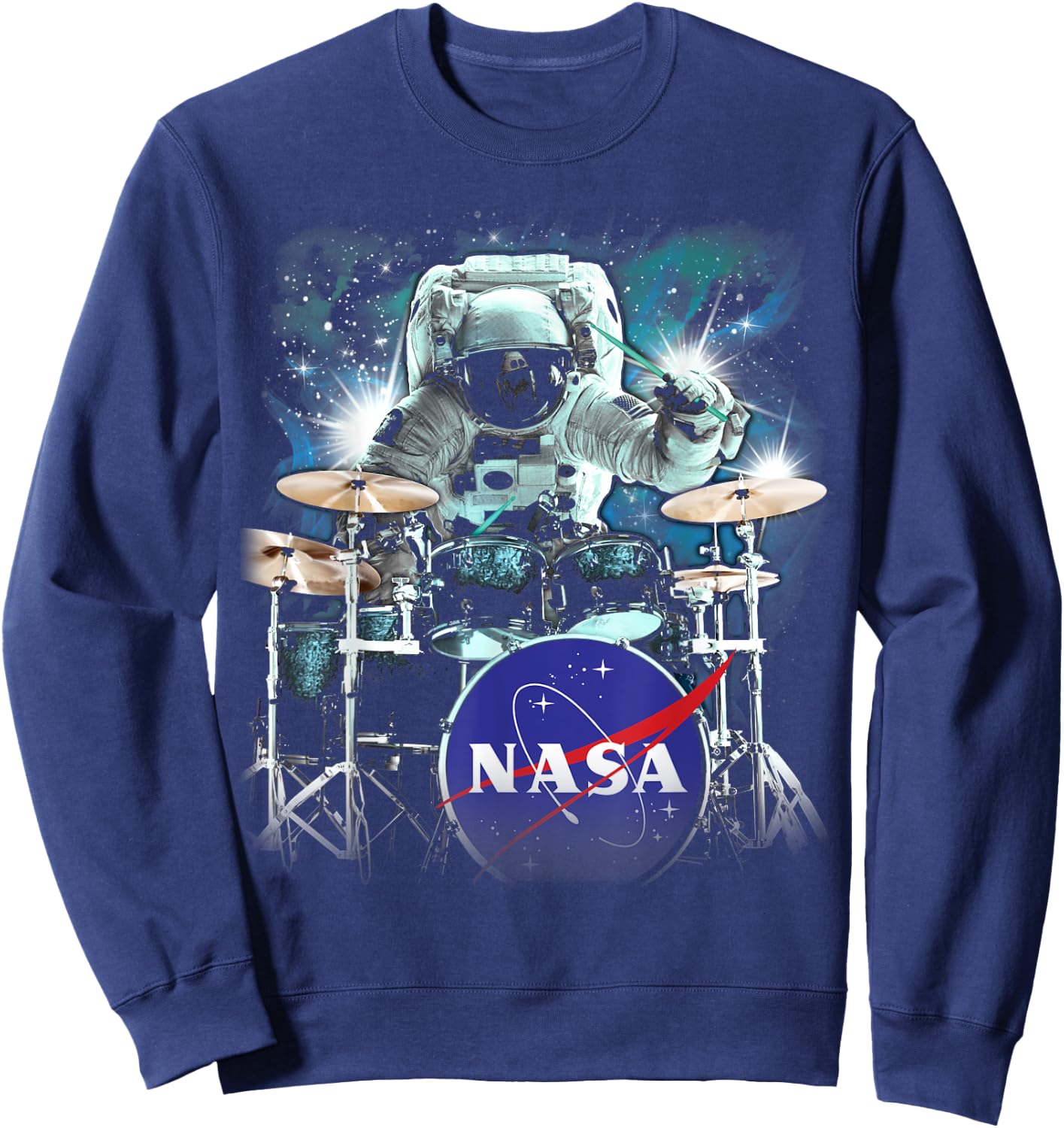 NASA Astronaut Drum Solo In Space Sweatshirt - Sweatshirt | Navy