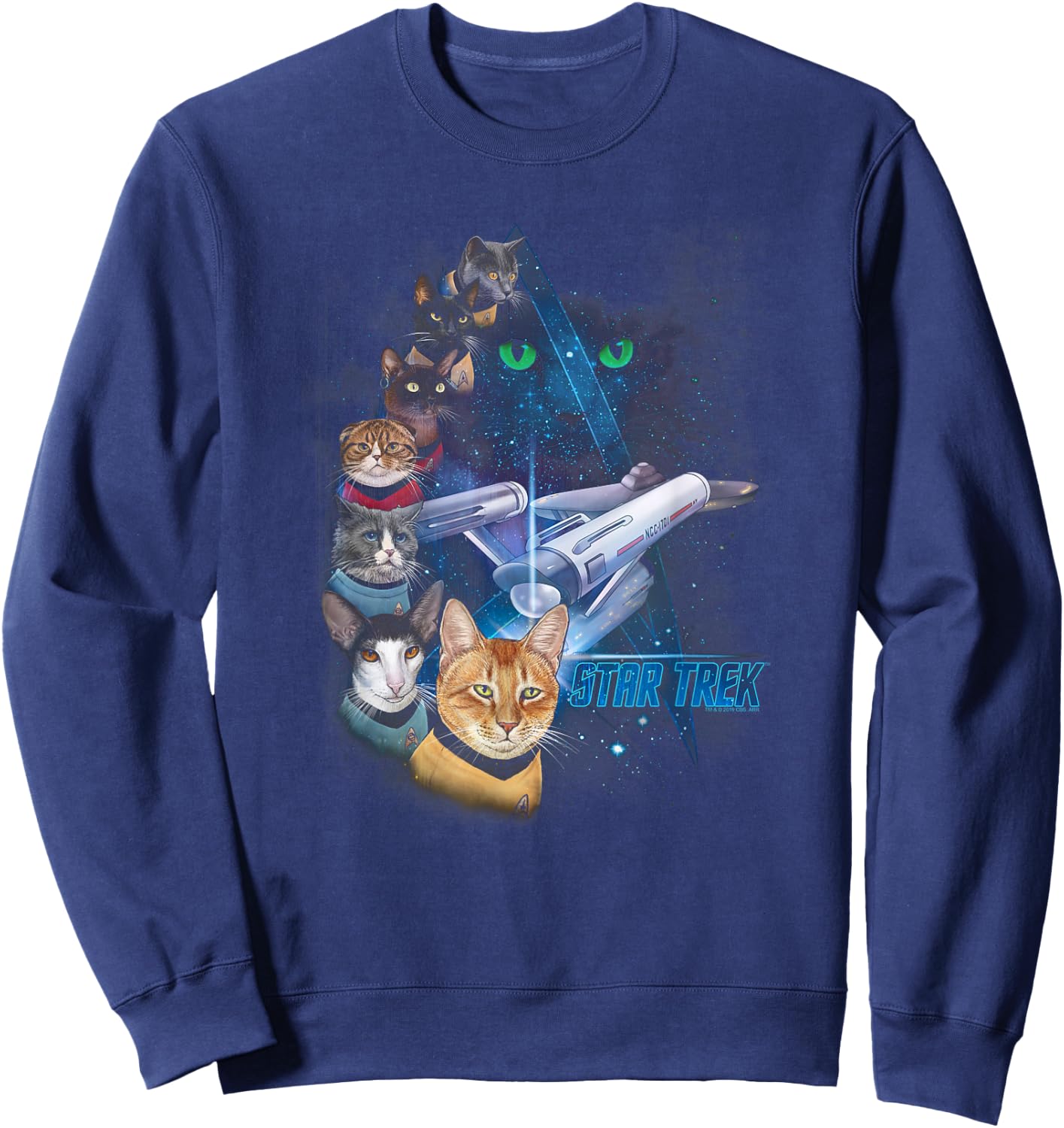 Star Trek Feline Galaxy Sweatshirt - Sweatshirt | Navy