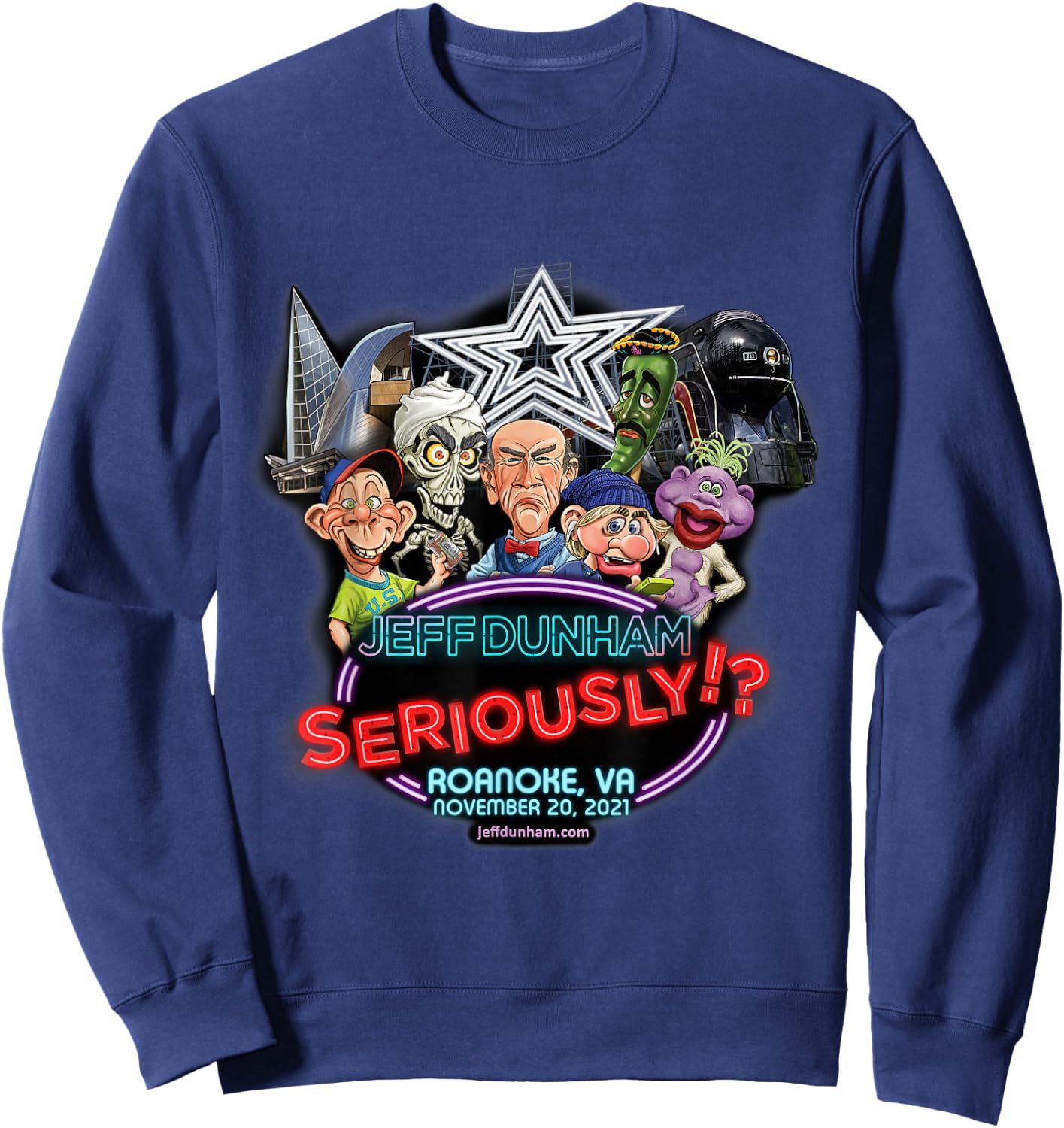 Jeff Dunham Roanoke, VA Sweatshirt - Sweatshirt | Navy