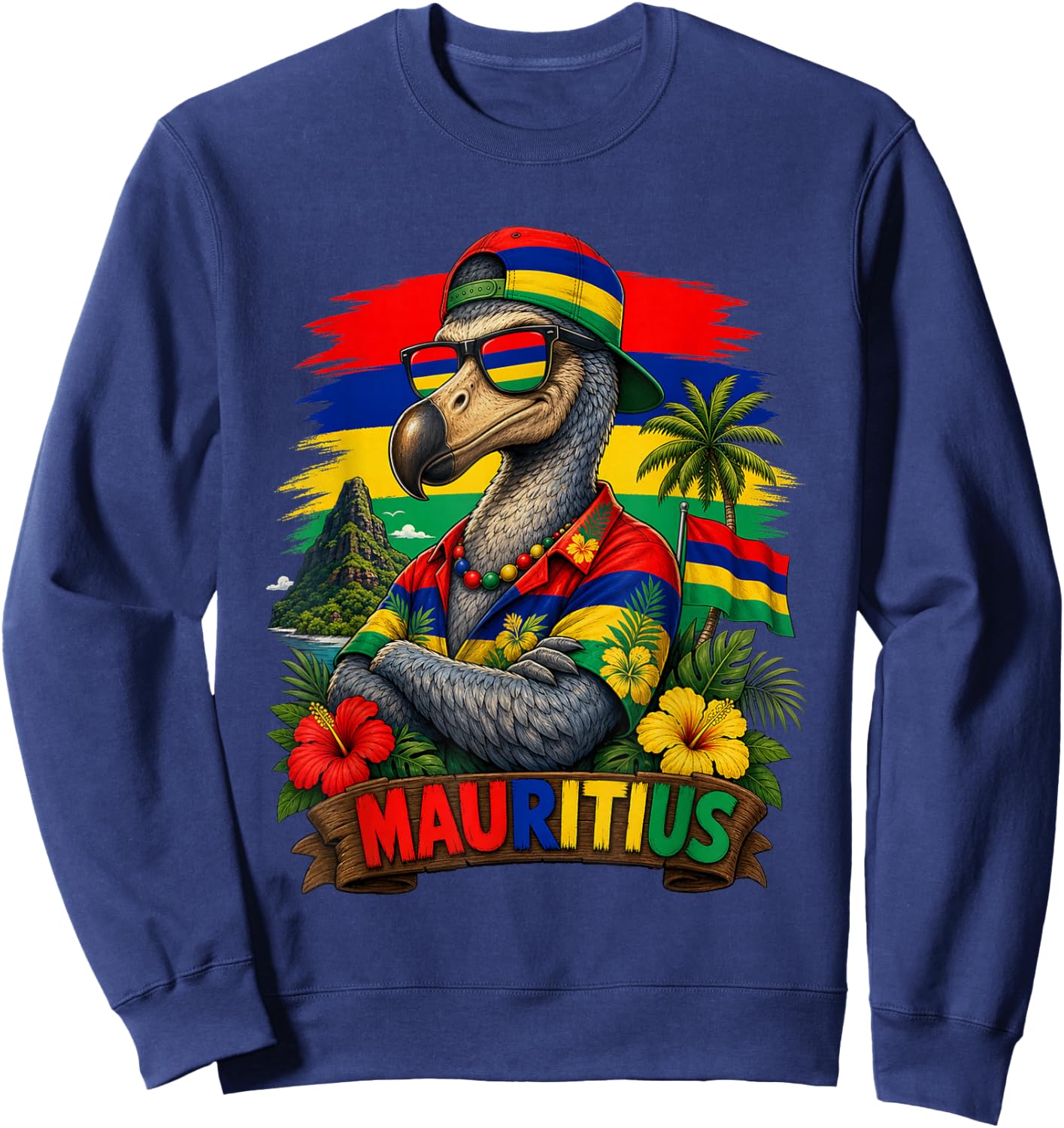 National Pride Mauritius Dodo Flag Sweatshirt - Sweatshirt | Navy