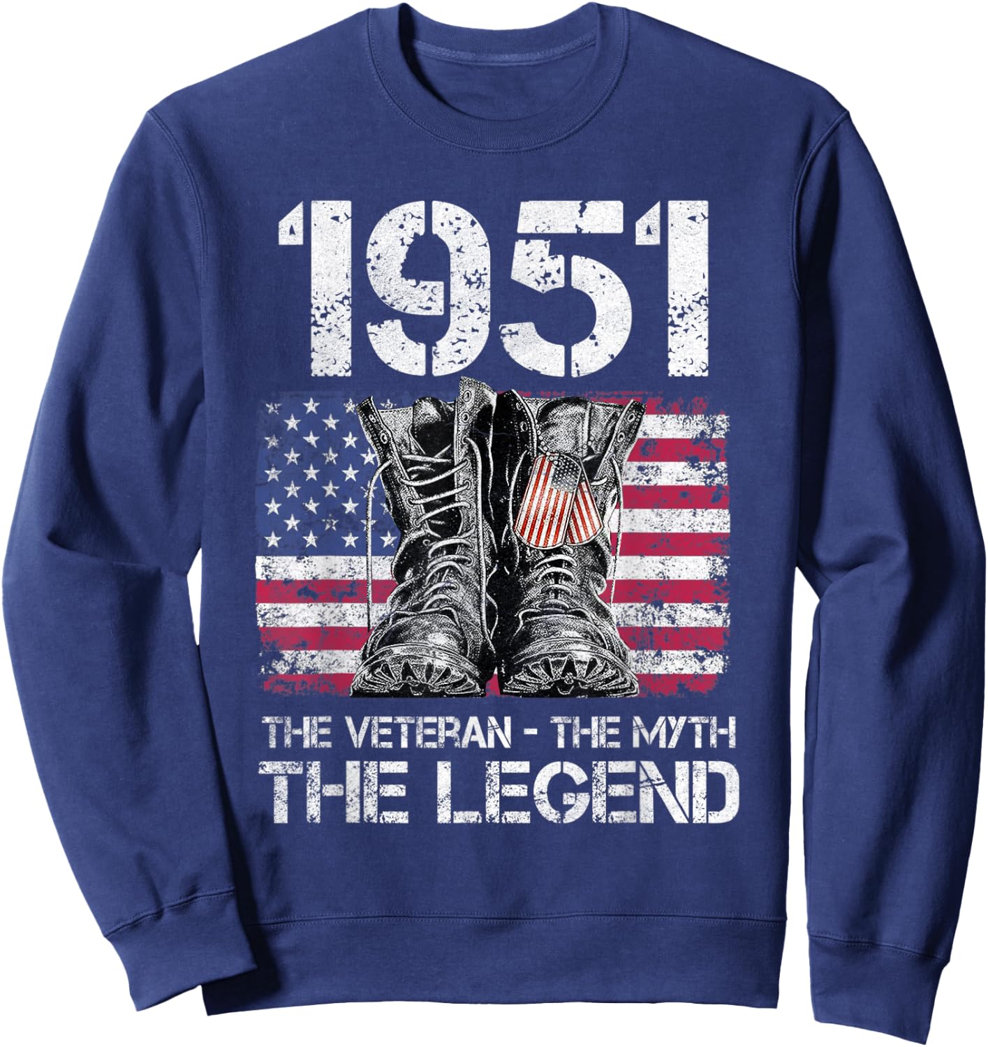 Vintage 1951 Man Myth Legend 71st Birthday Dad Grandpa Sweatshirt - Sweatshirt | Navy