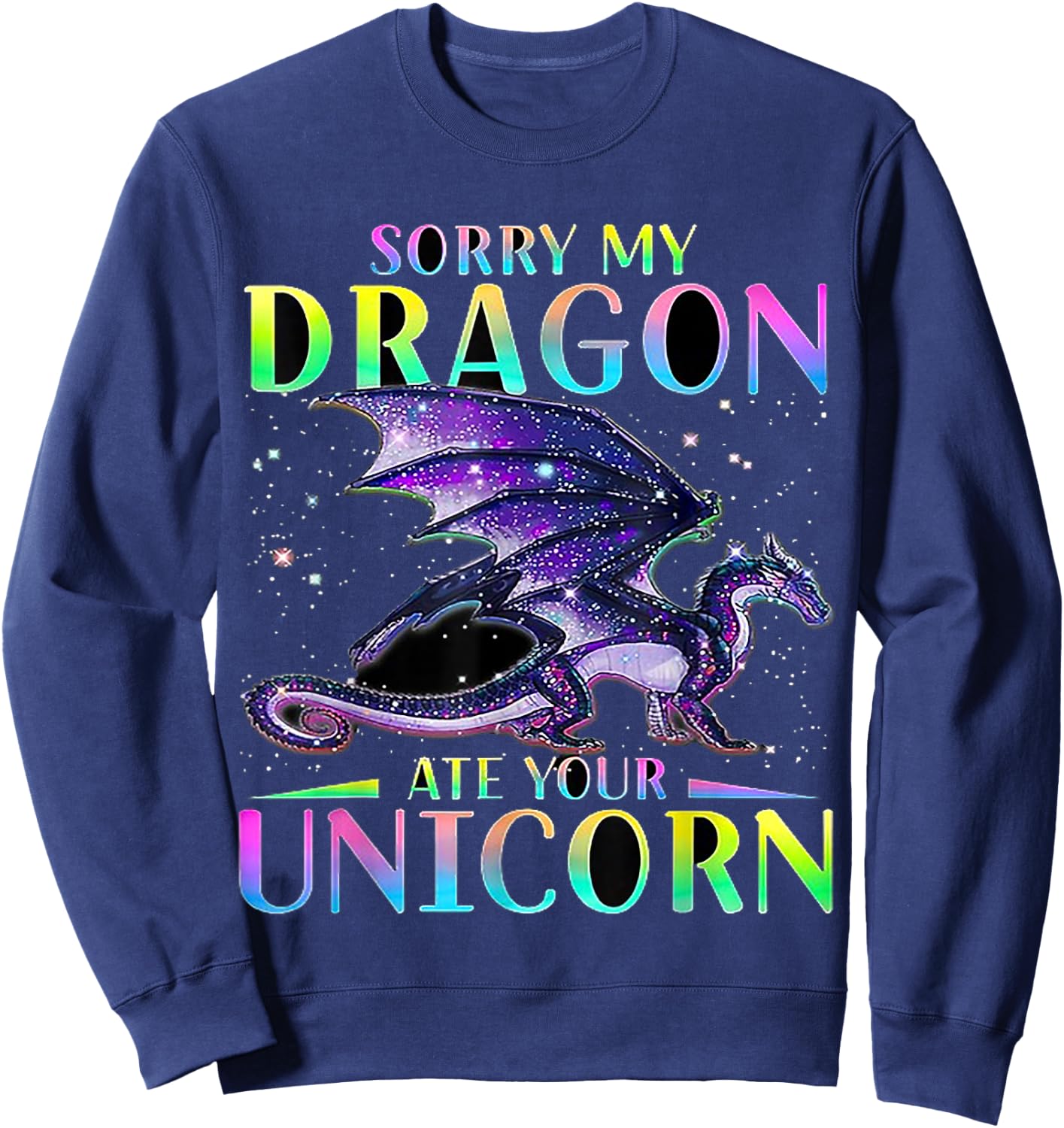 My Dragon Eat Your Unicorn Sweatshirt - Sweatshirt | Navy