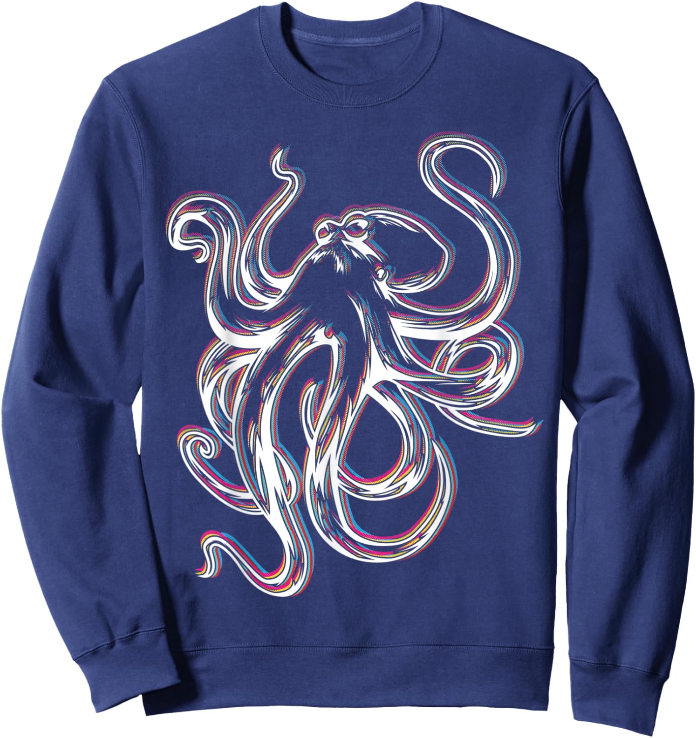 Rave Octopus Funny EDM Tako Sweatshirt - Sweatshirt | Navy