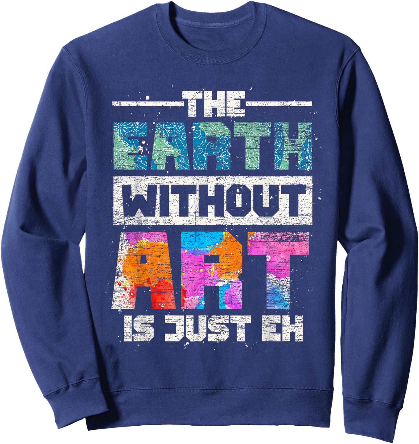 Drawing Painting Art Artist Painter Gift -Youth Black Small Artistic Modern Painting Themed Sweatshirt - Sweatshirt | Navy