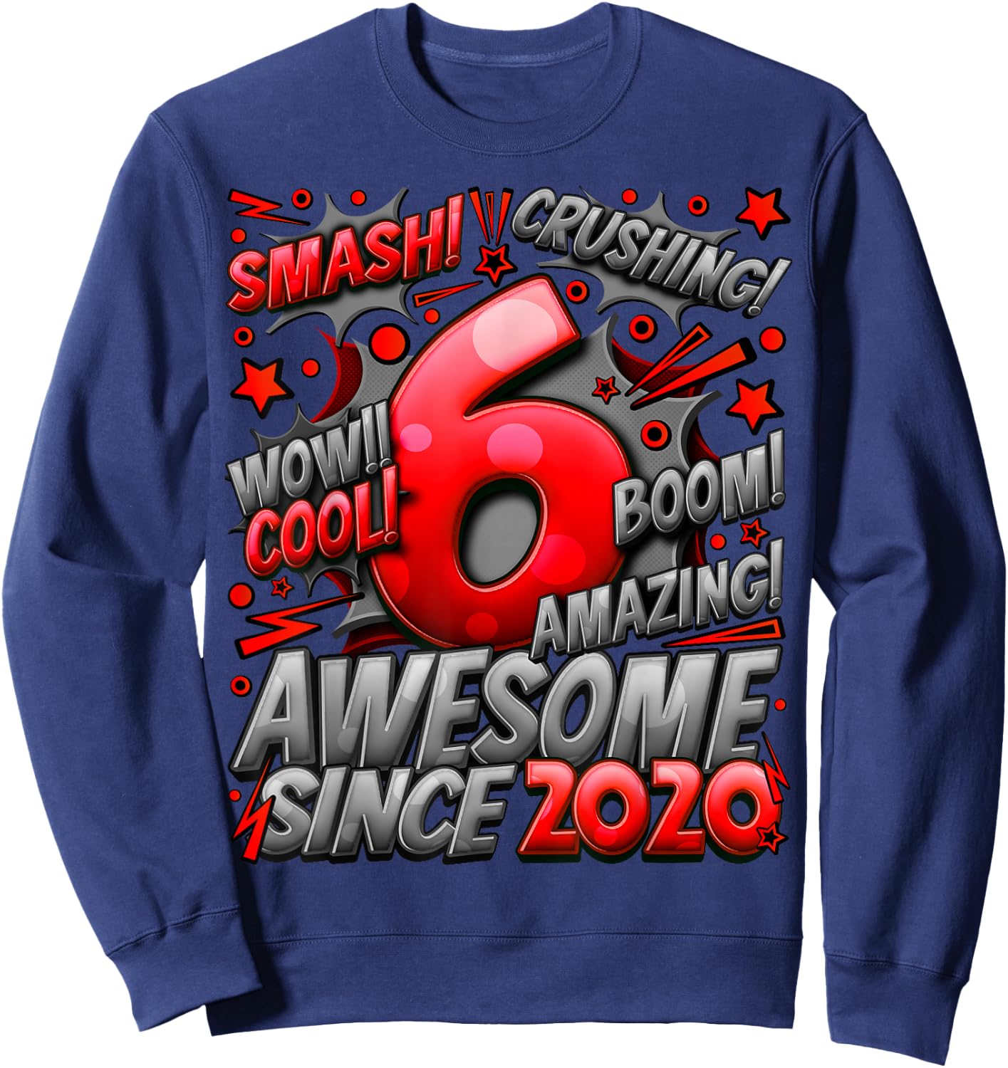 6 Year Old Gifts for Boys 6th Birthday Boy 6 Year Old Boy Sweatshirt - Sweatshirt | Navy
