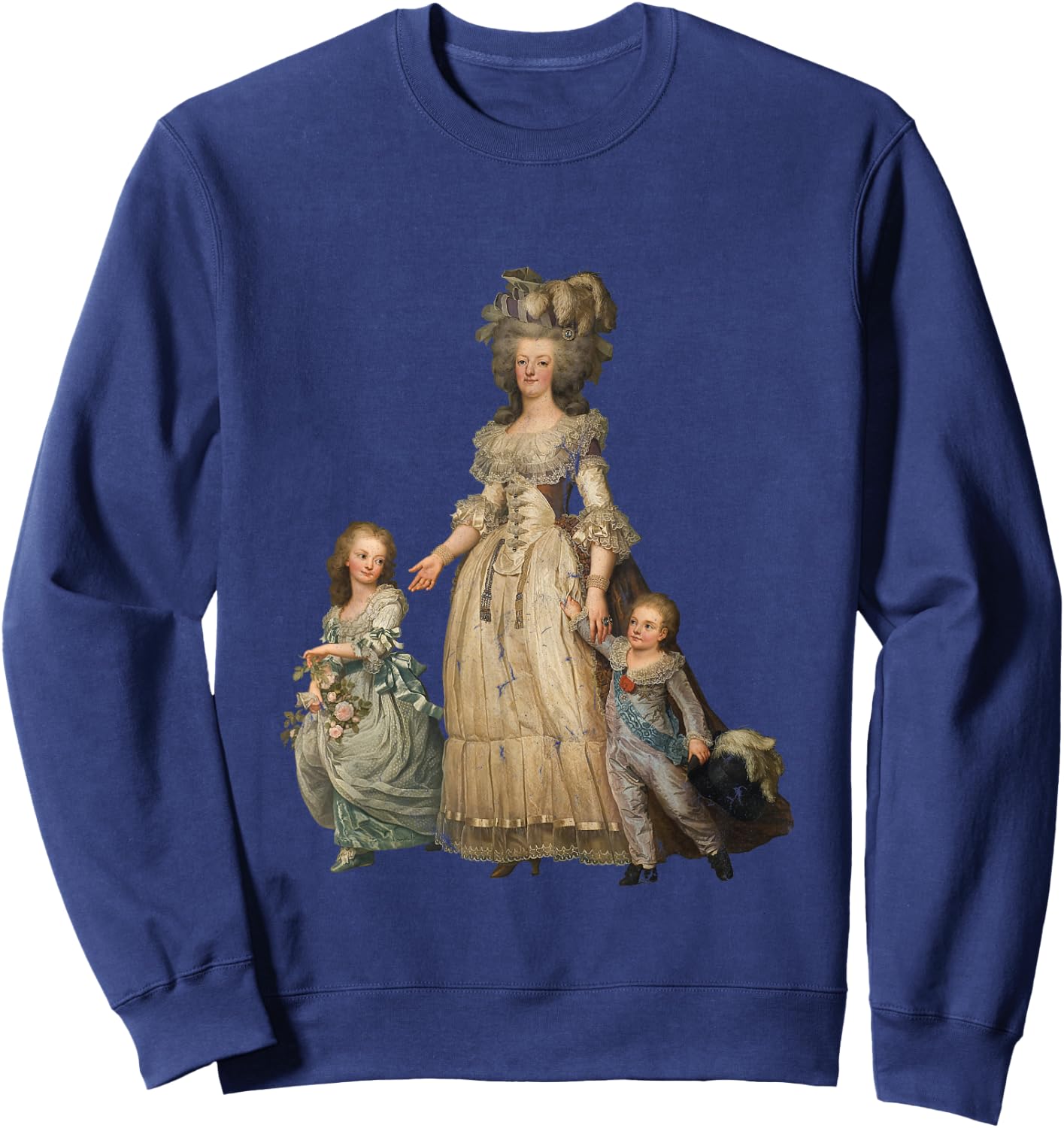 Marie Antoinette Art (Vintage Distressed Look) Sweatshirt - Sweatshirt | Navy