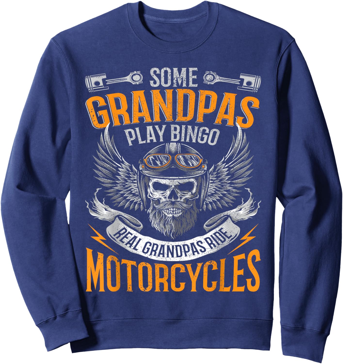 Real Grandpas Ride Motorcycles Sweatshirt - Sweatshirt | Navy