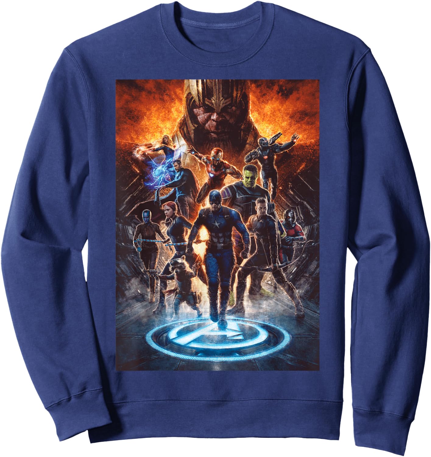 Marvel Avengers: Endgame Earth's Mightiest Heroes Short Sleeve Sweatshirt - Sweatshirt | Navy