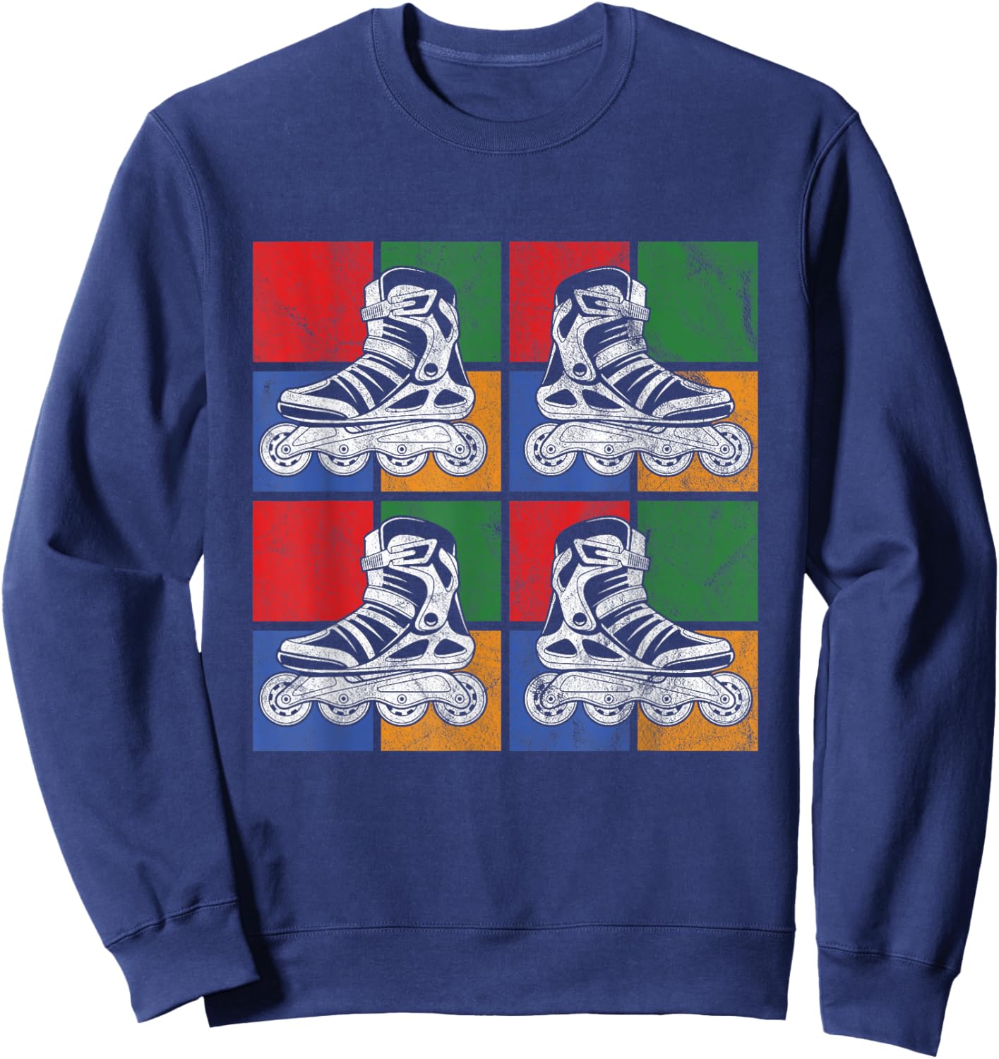 Inline Rollerblades Skater Skate Blades Roller Skating Gift Sweatshirt - Sweatshirt | Navy