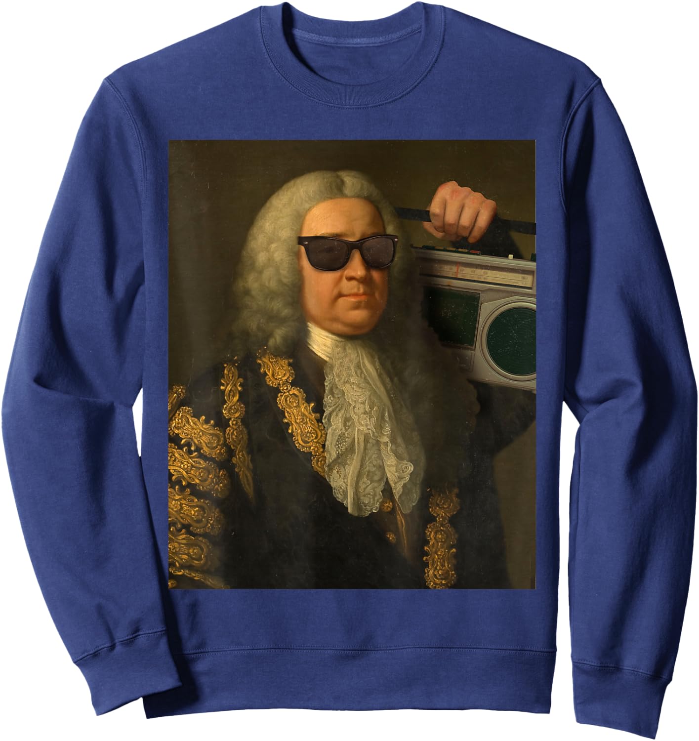 Funny Bach Music Vintage Classical Art Costume Sweatshirt - Sweatshirt | Navy