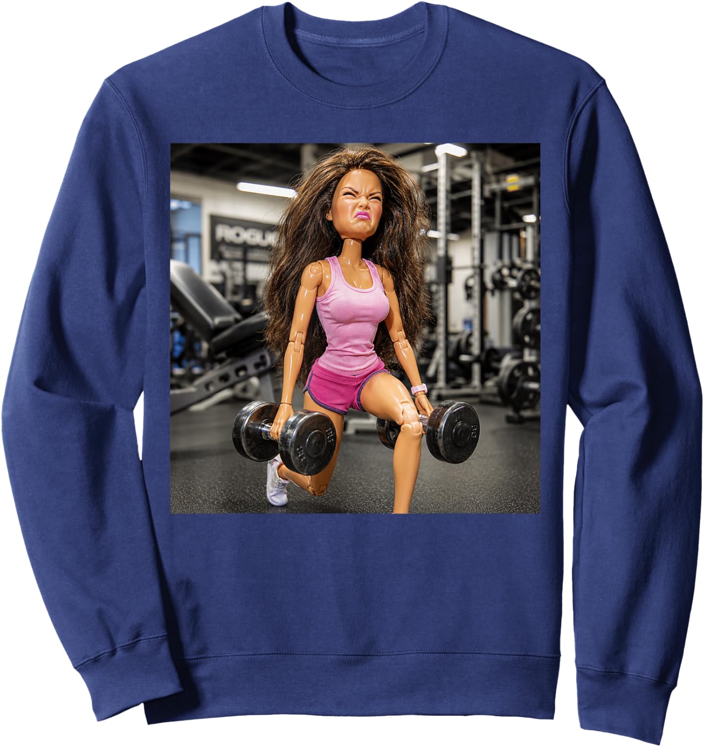 Disgusting Gym Girl Funny Workout Meme Humor Fitness Humor Sweatshirt - Sweatshirt | Navy