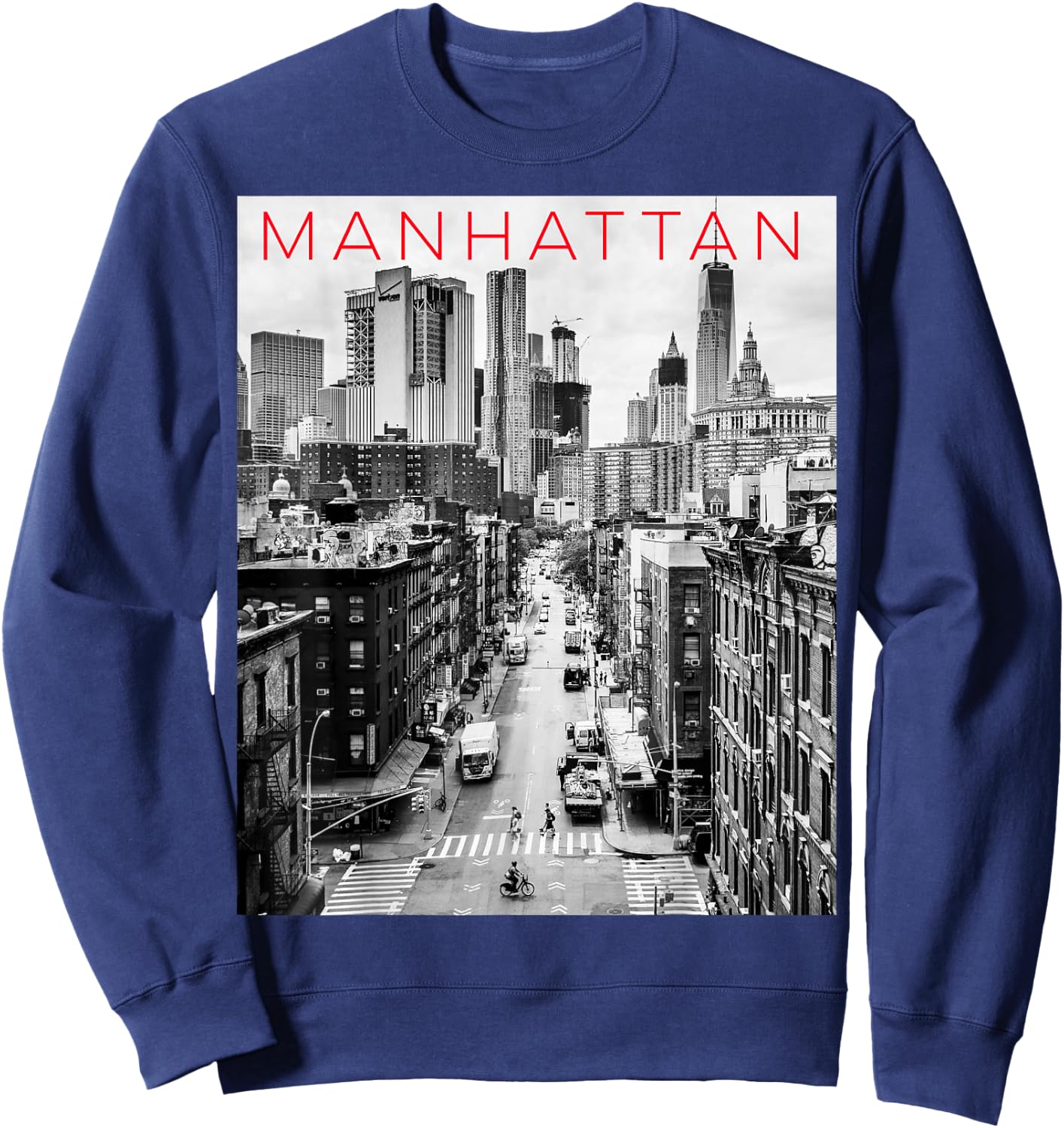 Manhattan T Shirt NYC New York City Sweatshirt - Sweatshirt | Navy