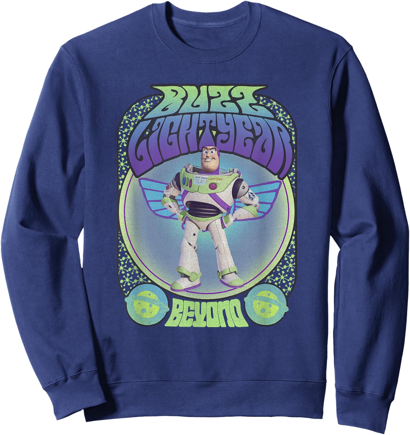 Disney Pixar Toy Story Buzz Lightyear Seventies Poster Sweatshirt - Sweatshirt | Navy