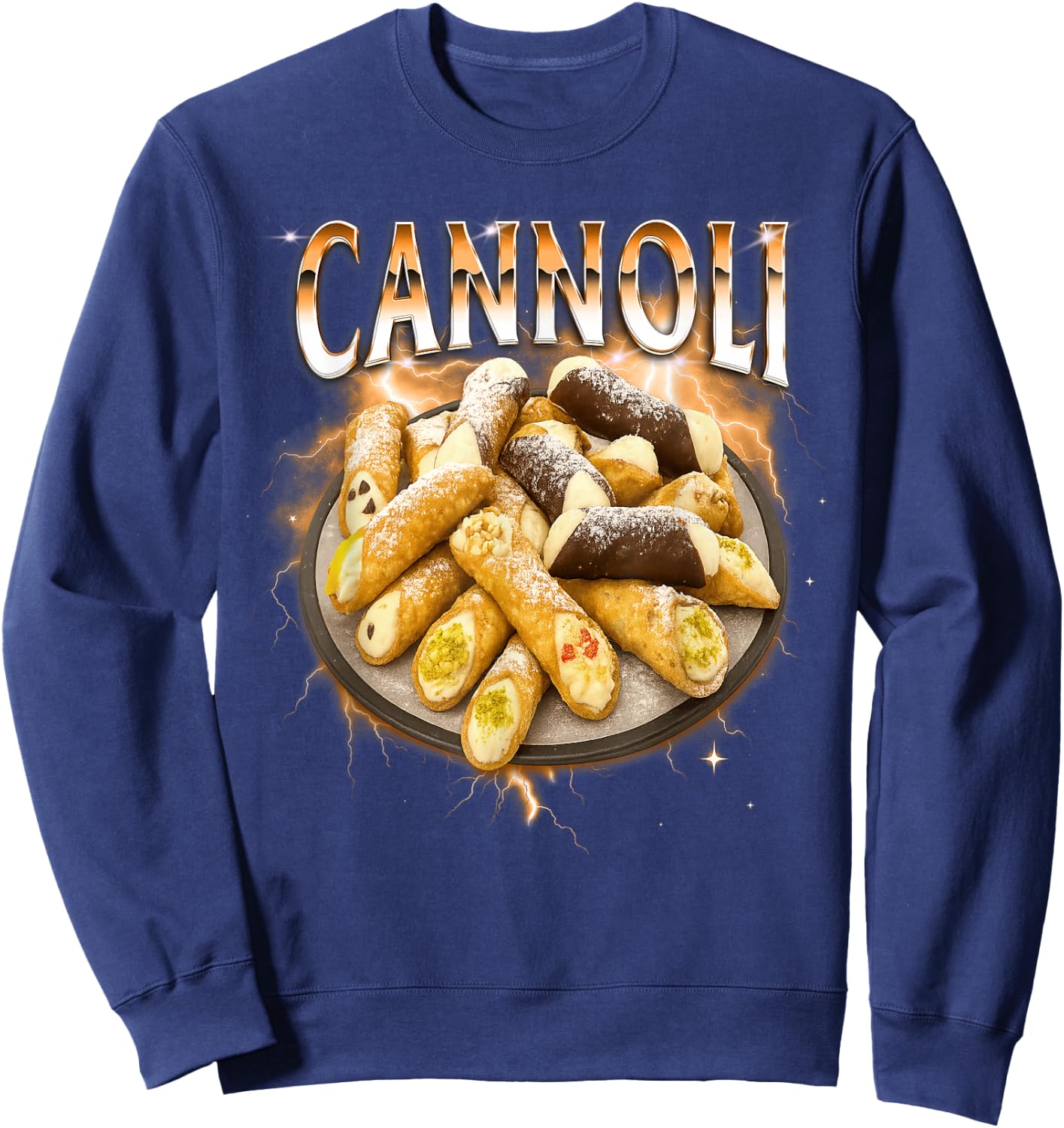 Cannoli Lover Italian Cuisine Pastry Chef Cannoli Foodie Sweatshirt - Sweatshirt | Navy