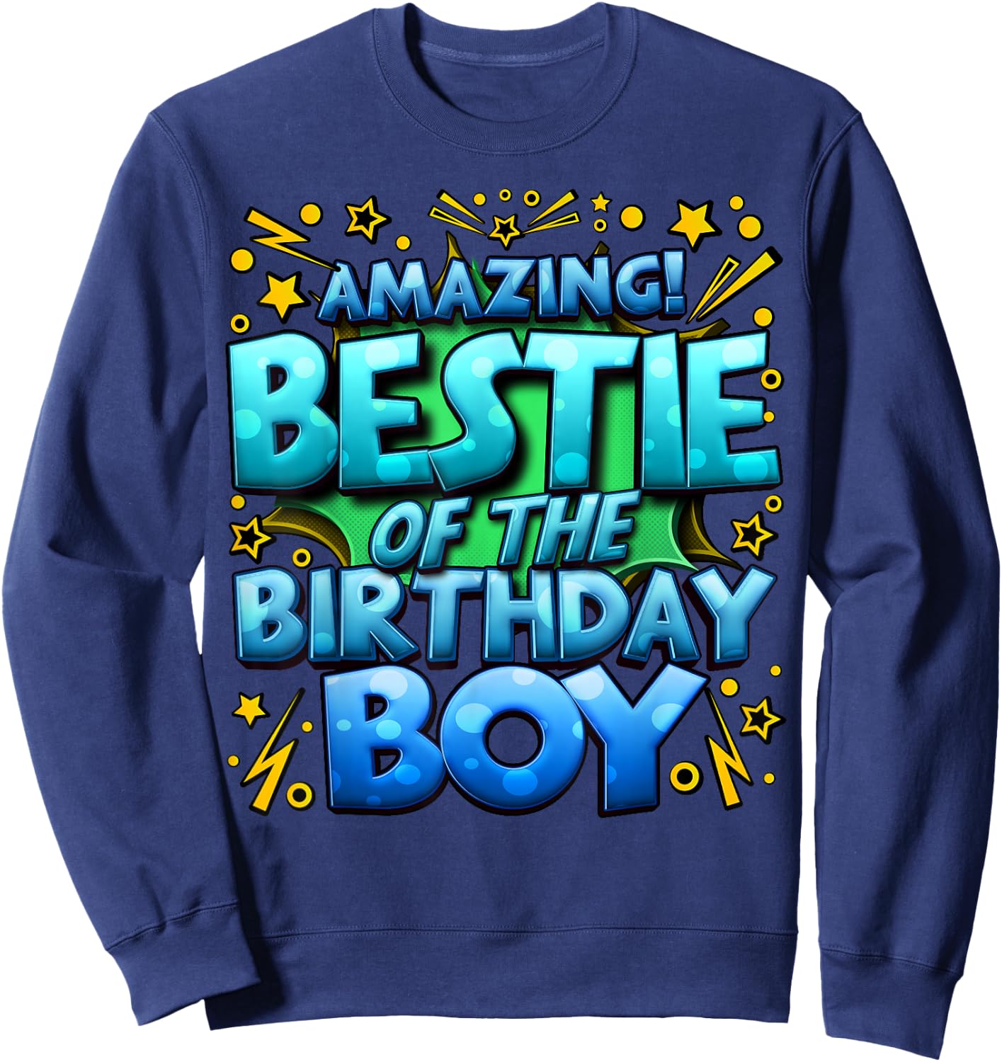Best Friend of the Birthday Boy Matching Family Bestie Sweatshirt - Sweatshirt | Navy