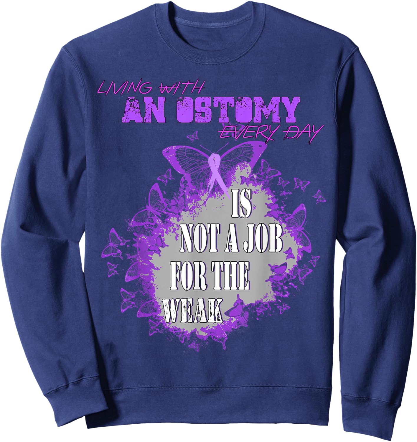 Ostomy Survivor Awareness Sweatshirt - Sweatshirt | Navy