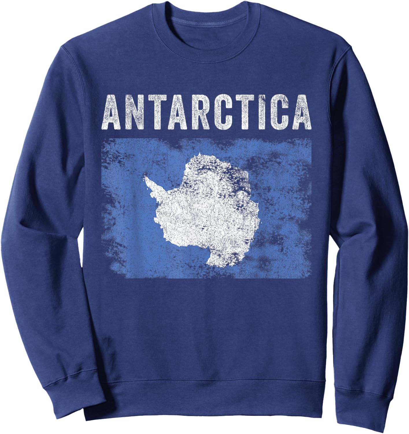 Antarctica Flag Distressed - Men Women Kids - Antarctic Flag Sweatshirt - Sweatshirt | Navy
