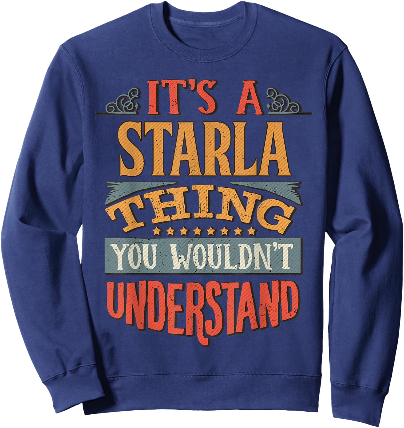 Starla Name Sweatshirt - Sweatshirt | Navy