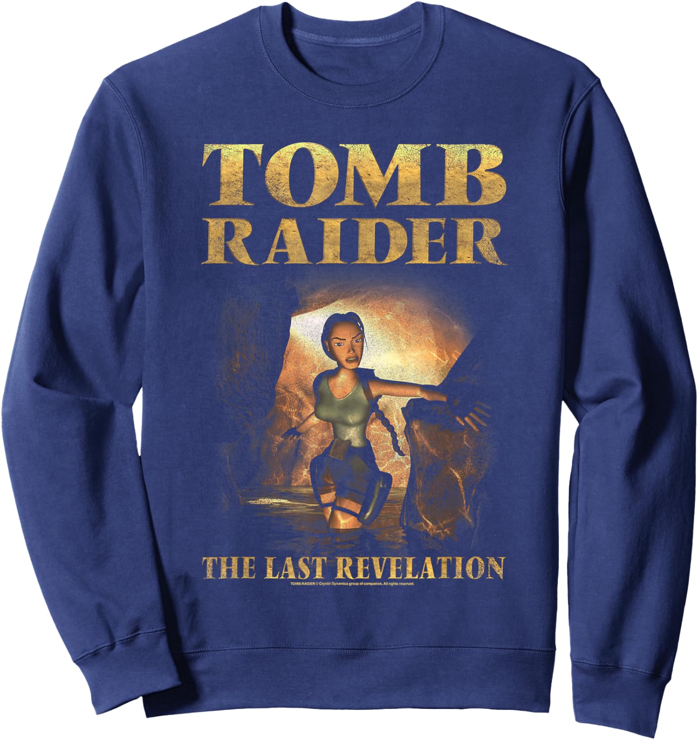 The Last Revelation Cave Scene Retro Video Game Sweatshirt - Sweatshirt | Navy