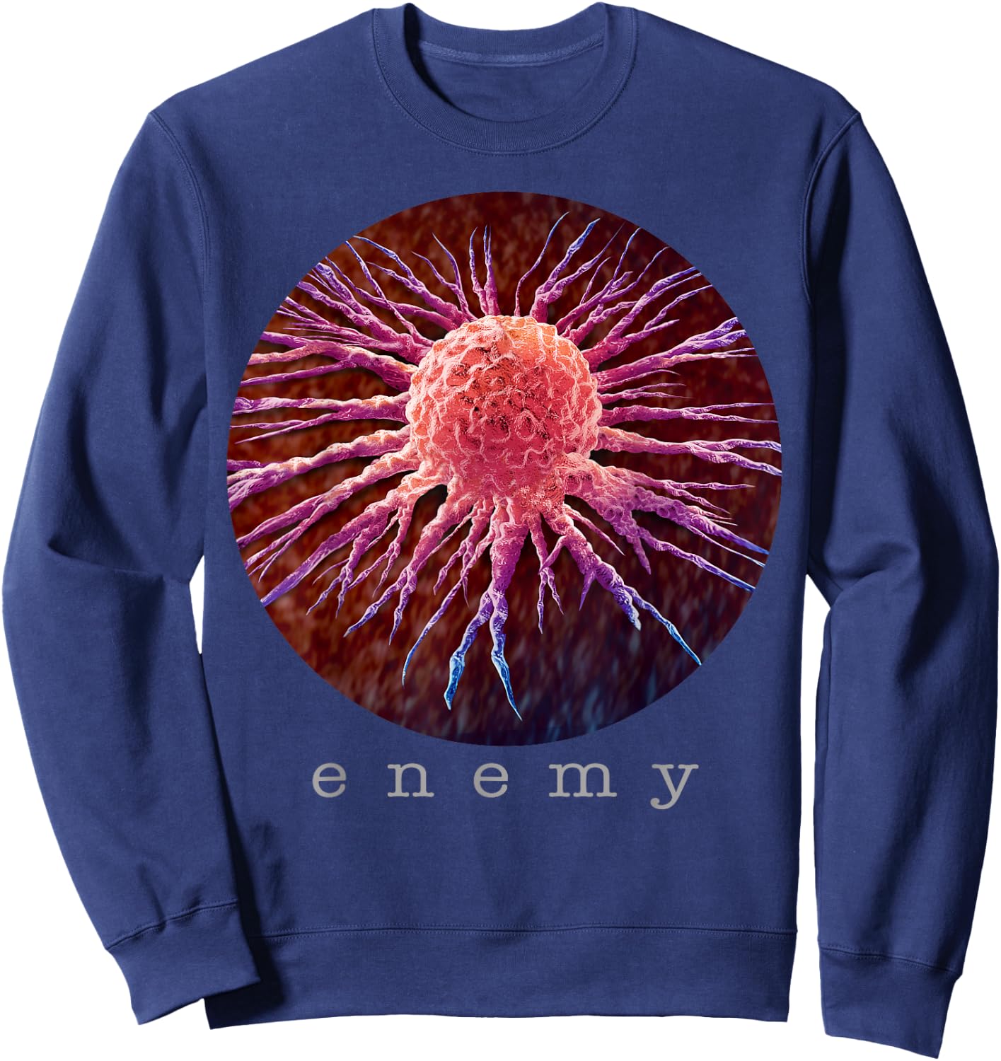 Cancer Cell Research Medical Oncology design Sweatshirt - Sweatshirt | Navy