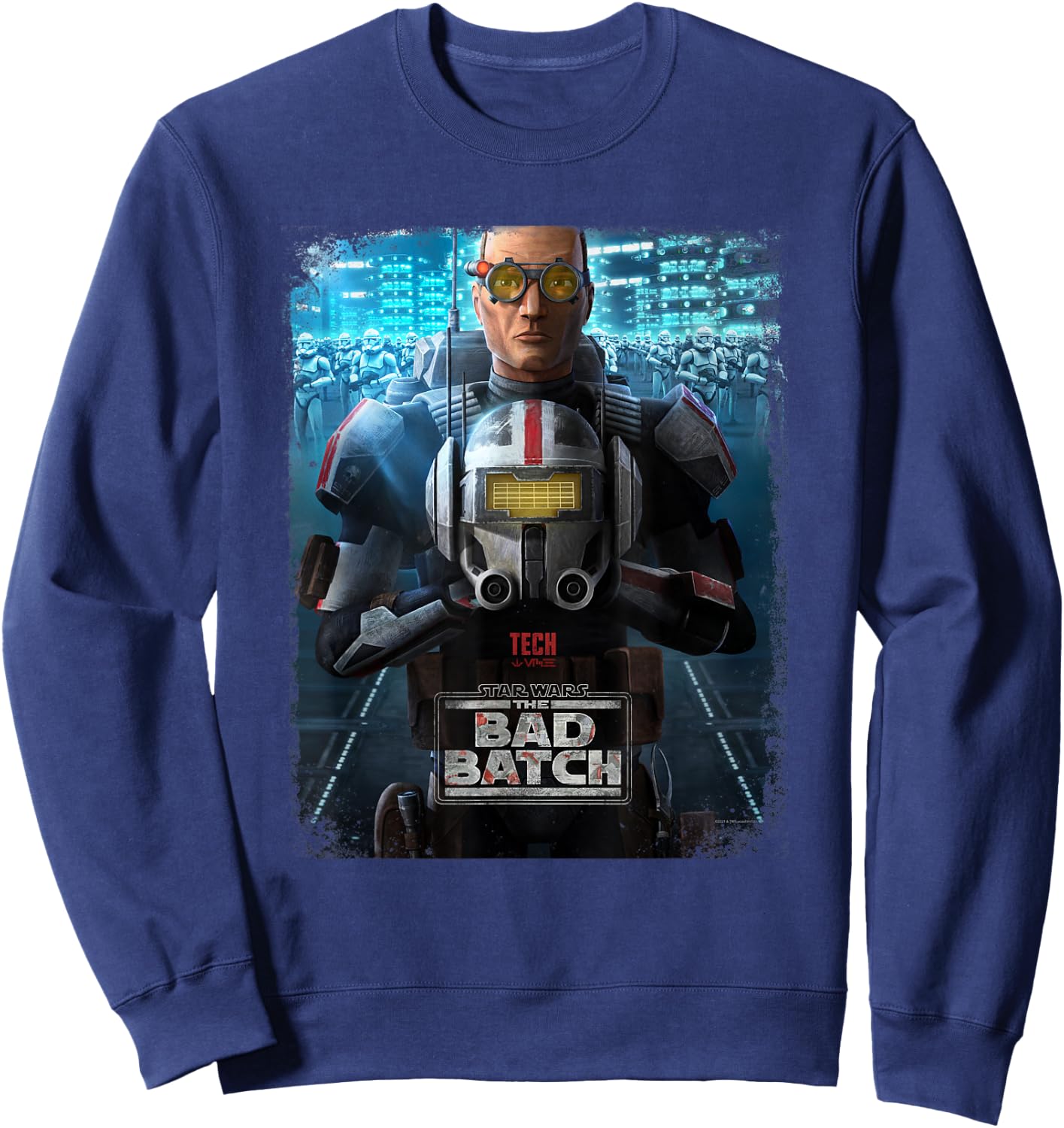 Star Wars The Bad Batch Tech Character Poster Sweatshirt - Sweatshirt | Navy