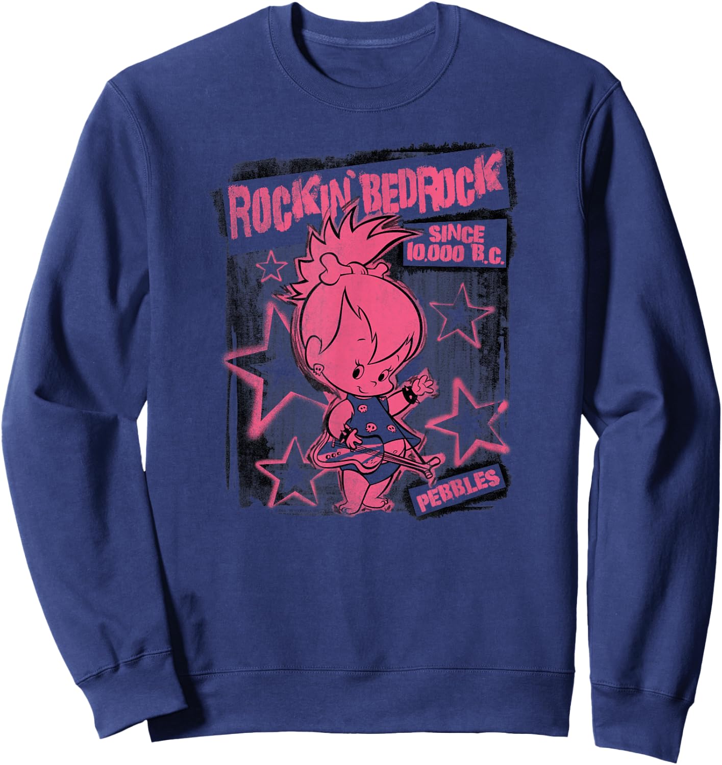 The Flintstones Punkrock Pebbles Sweatshirt - Sweatshirt | Navy