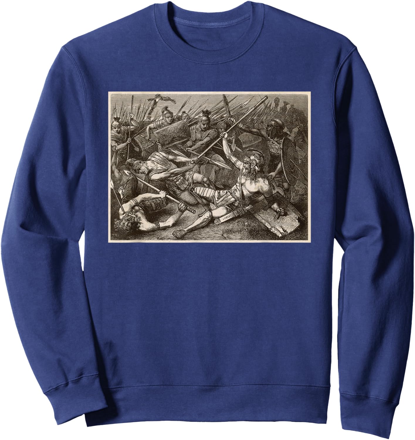 Spartacus Fighting at The Battle of Lucania Sweatshirt - Sweatshirt | Navy