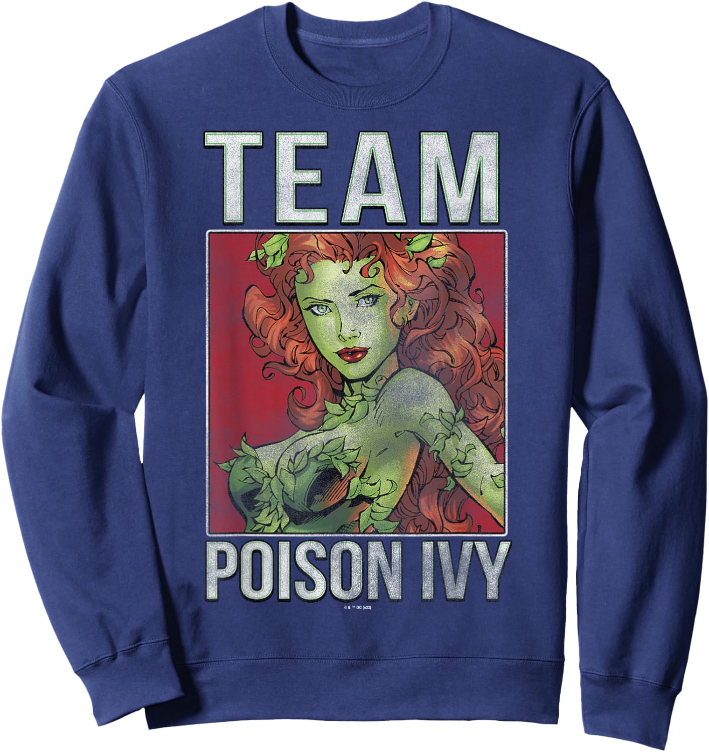 DC Comics Batman Team Poison Ivy Big Face Poster Sweatshirt - Sweatshirt | Navy
