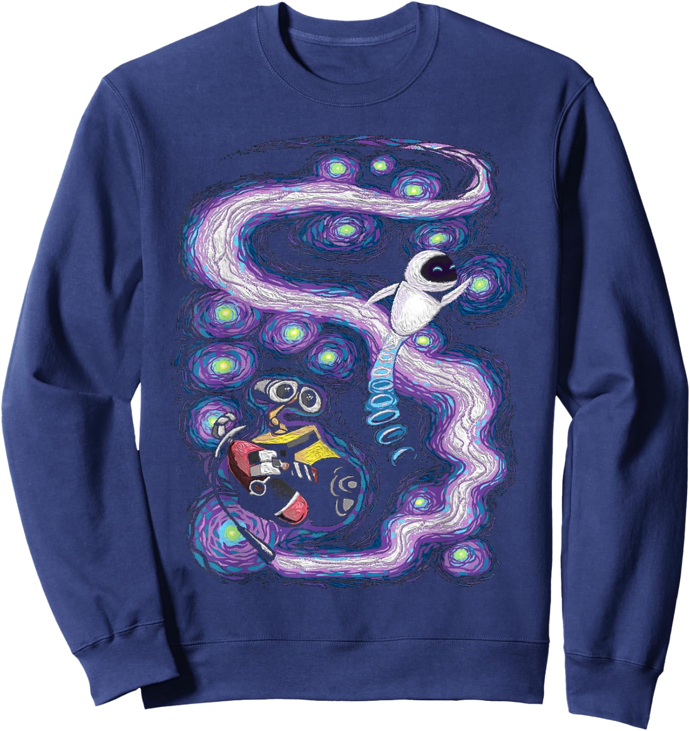 Disney Pixar Wall-E & Eve Space Dance Painting Sweatshirt - Sweatshirt | Navy