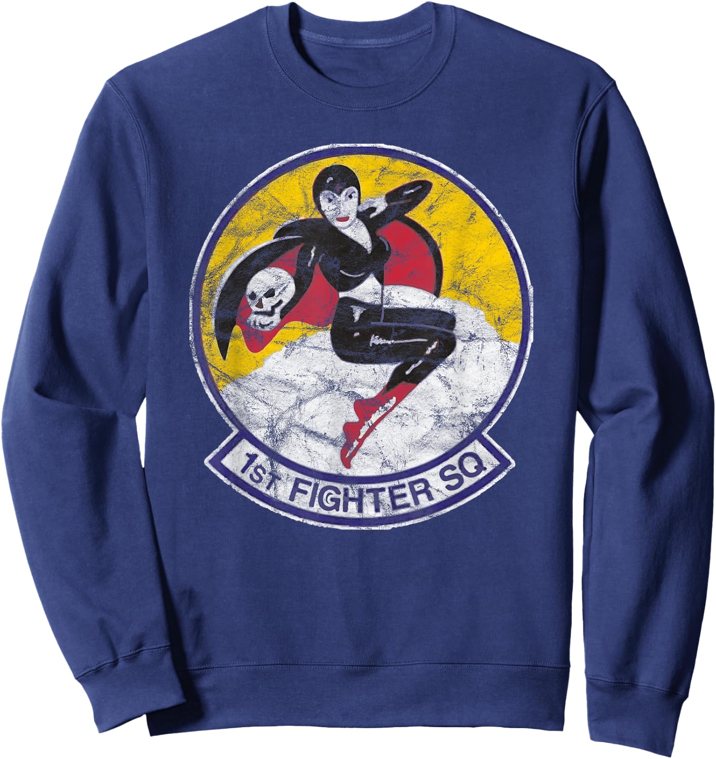 1st Fighter Squadron Vintage Patch Insignia Sweatshirt - Sweatshirt | Navy