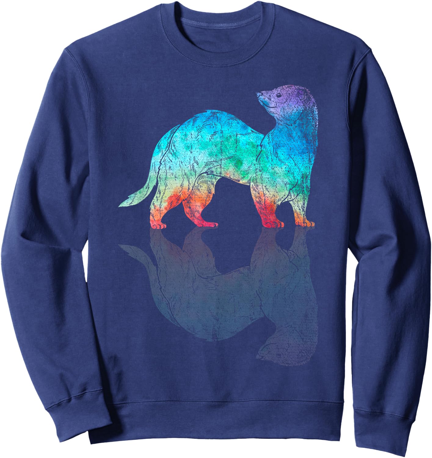 Colorful Pet Owner Animal Lover Rodent Ferret Sweatshirt - Sweatshirt | Navy
