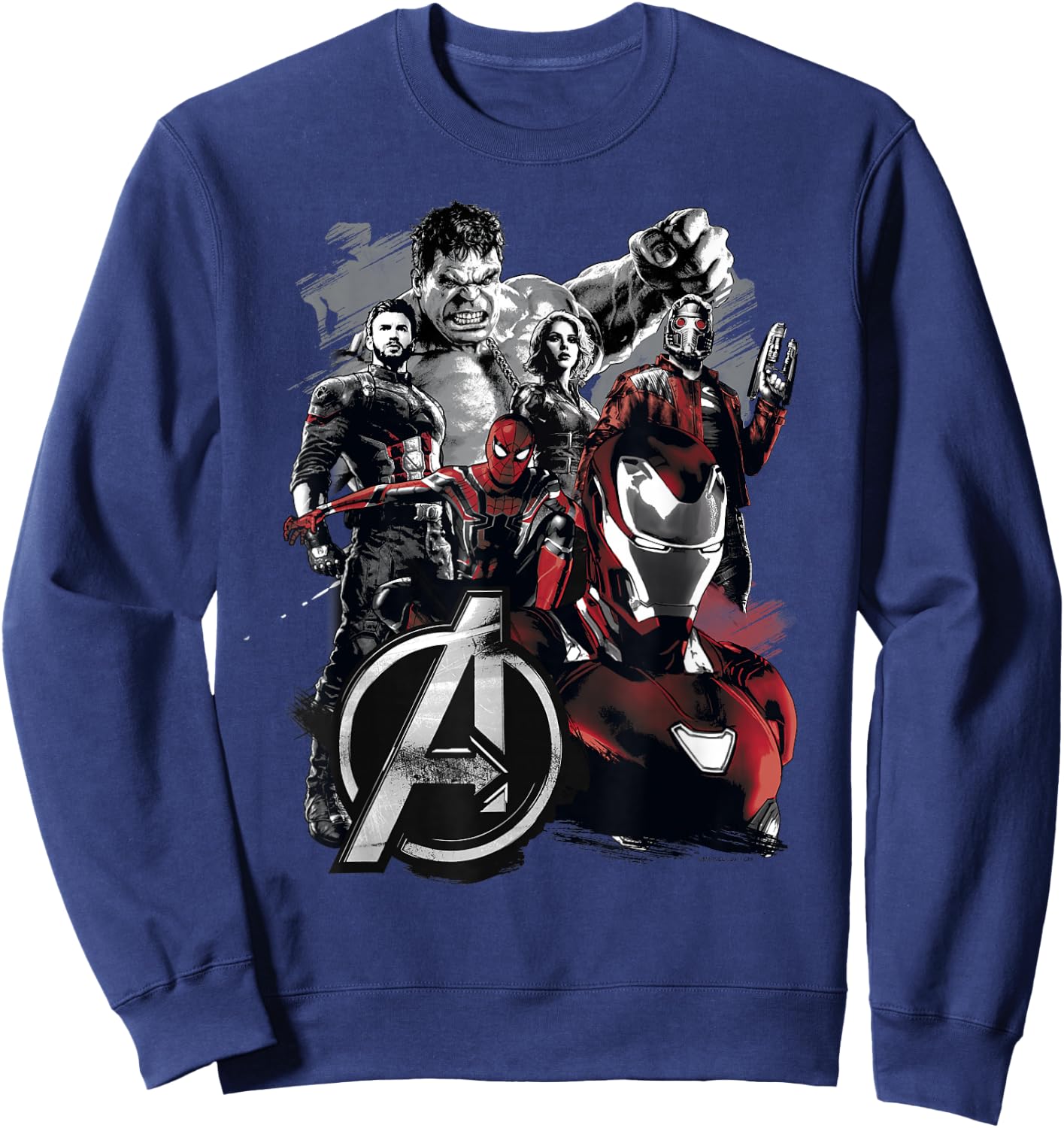 Marvel Infinity War Avengers Grunge Logo Graphic Sweatshirt - Sweatshirt | Navy