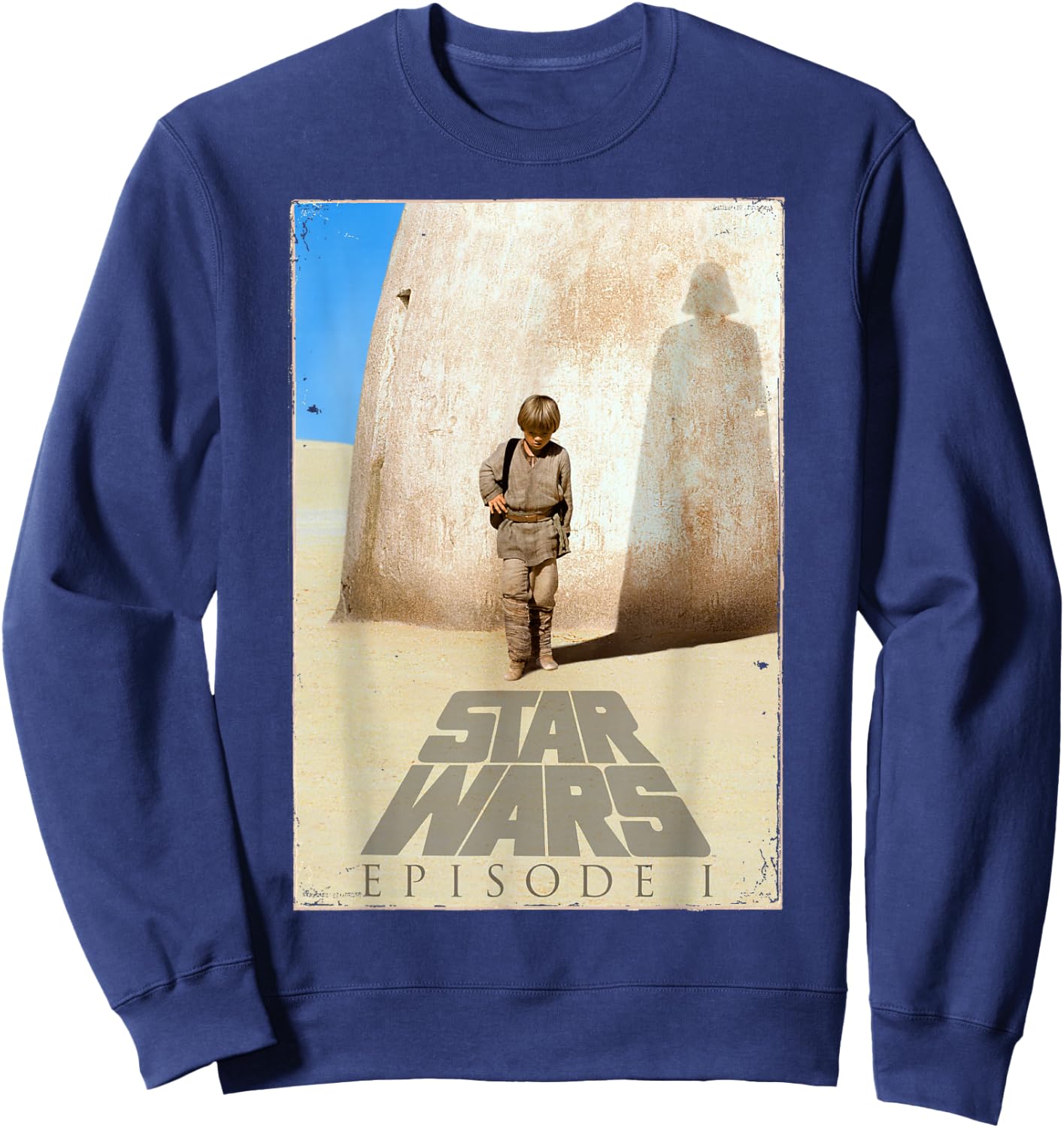 Star Wars The Phantom Menace Anakin Poster Graphic Sweatshirt - Sweatshirt | Navy