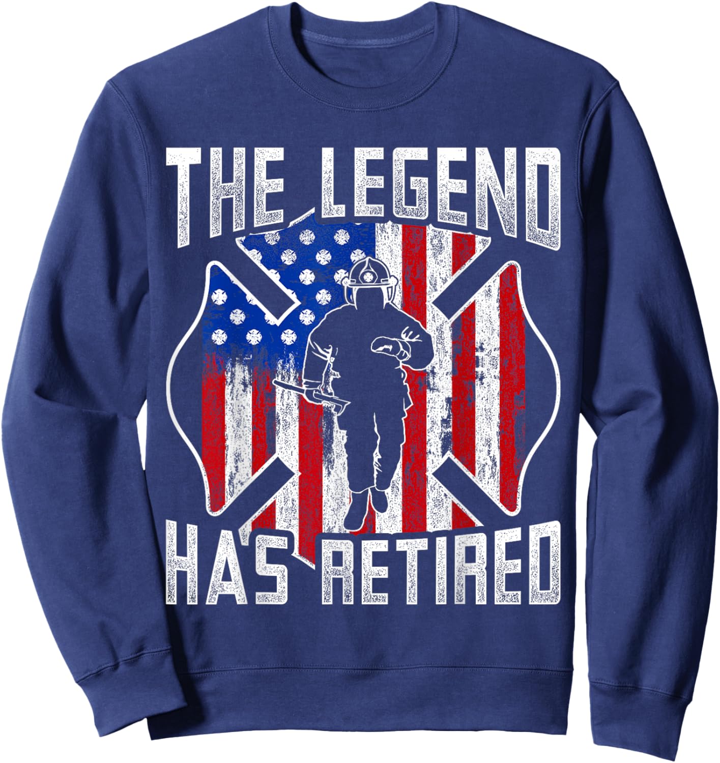 Retired Fireman Firefighter Retirement Gift Firefighter Sweatshirt - Sweatshirt | Navy