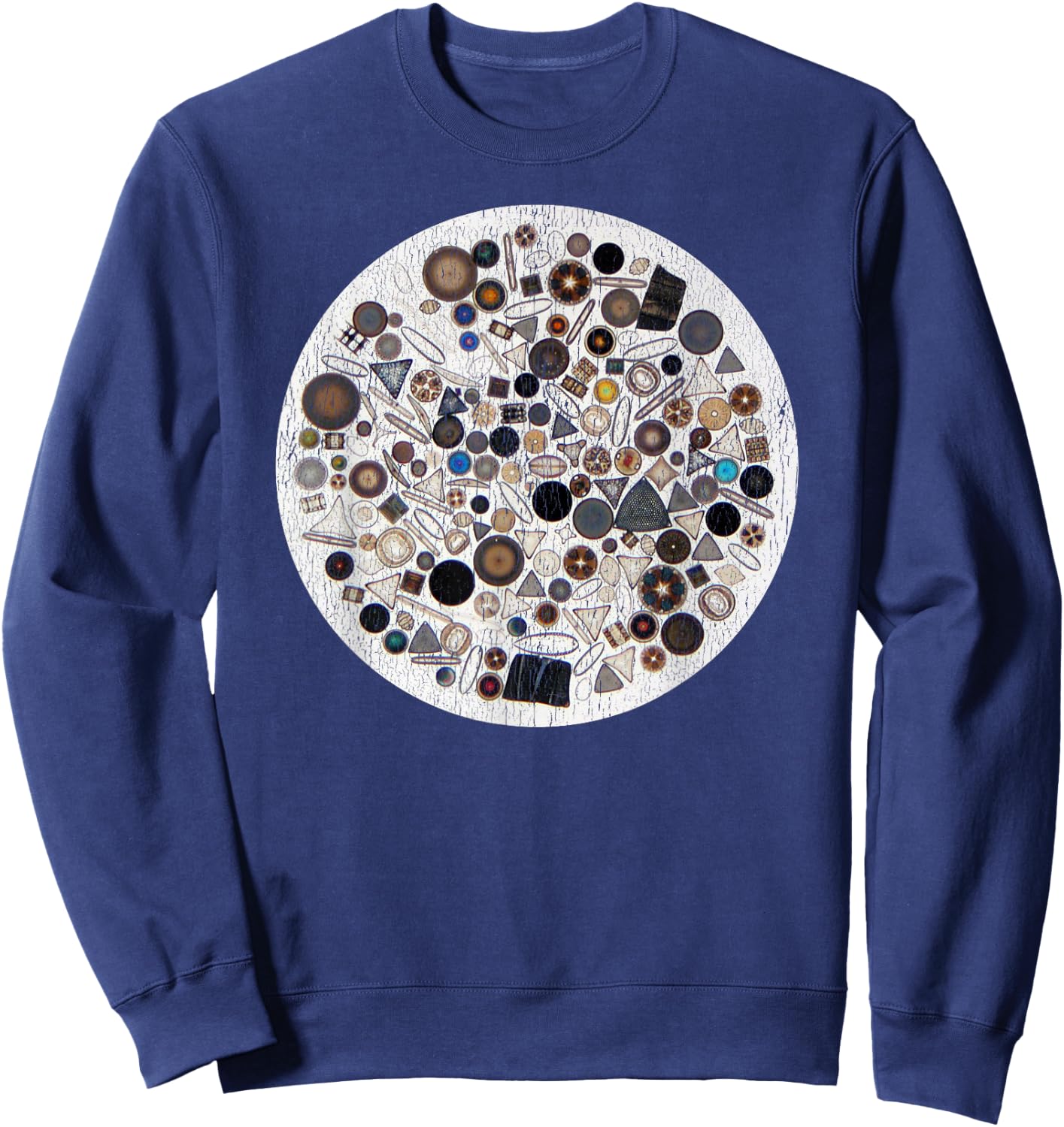 Diatoms Algae Microalgae Sea Flora Life Biomass Fun Sweatshirt - Sweatshirt | Navy